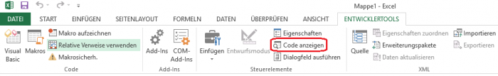 Activate the developer tools menu band (in german: Entwicklertools)