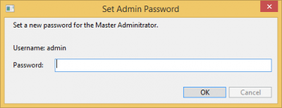 Insert admin password
